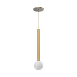 Sol LED Pendant 4", Brushed Brass