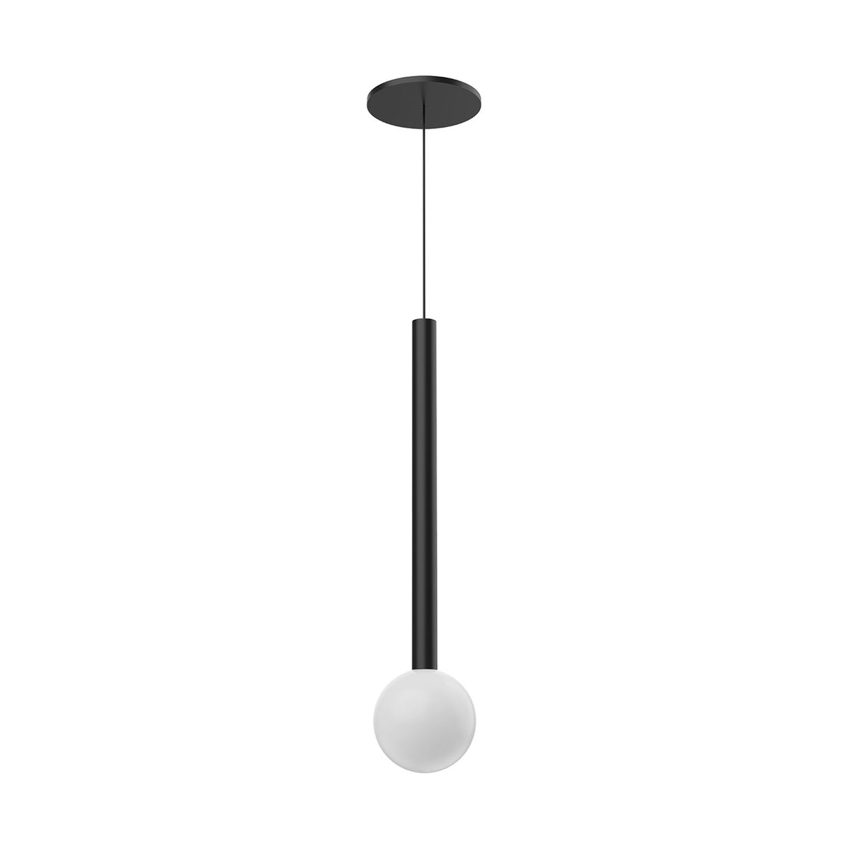 Sol LED Pendant 18", Matte Black