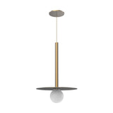 Sol LED Pendant 12", Brushed Brass
