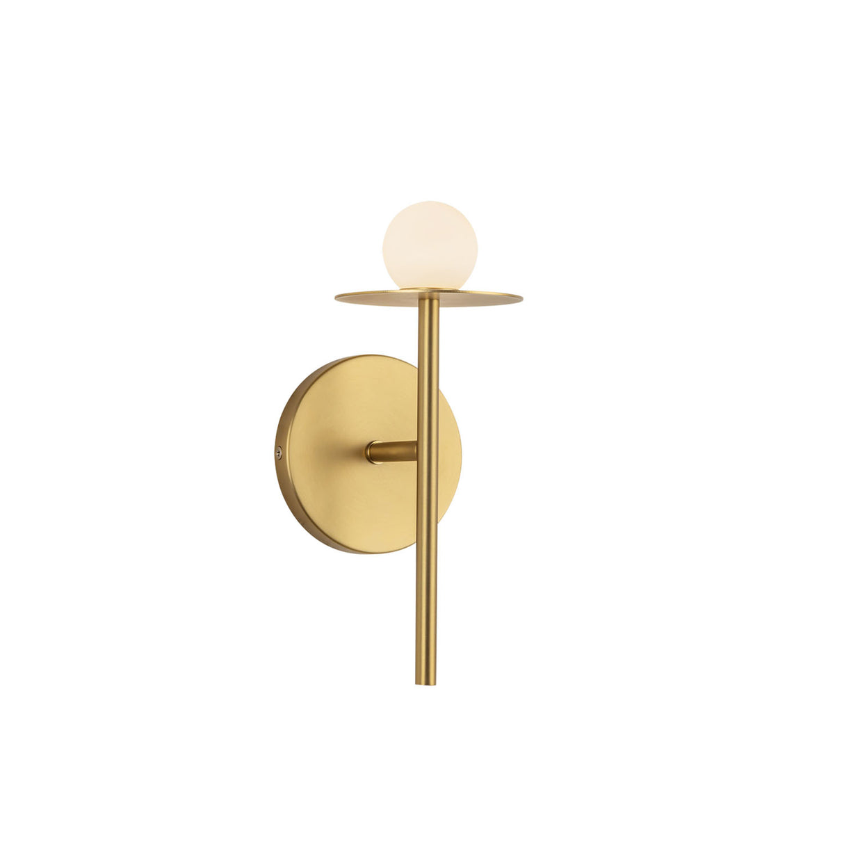 Sol LED Wall Sconce 10", Brushed Brass