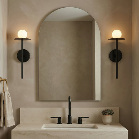 Sol LED Wall Sconce 16" for Modern home with Taupe Walls