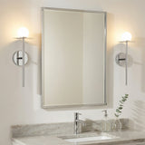 Sol LED Wall Sconce 16", Chrome for Modern home with White Walls