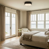 Shyla Flush Mount 14" for Coastal home with White Walls