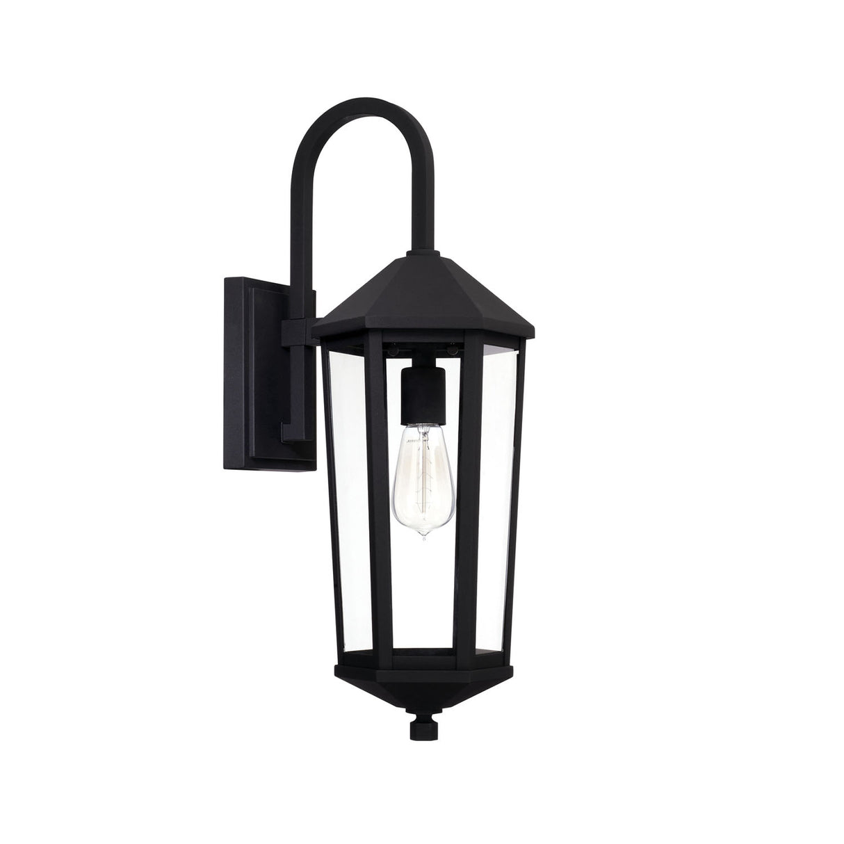 Asbury Outdoor Wall Light, Small 23" Black