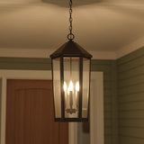 Asbury Outdoor Hanging Light for Modern Farmhouse home with Green Siding