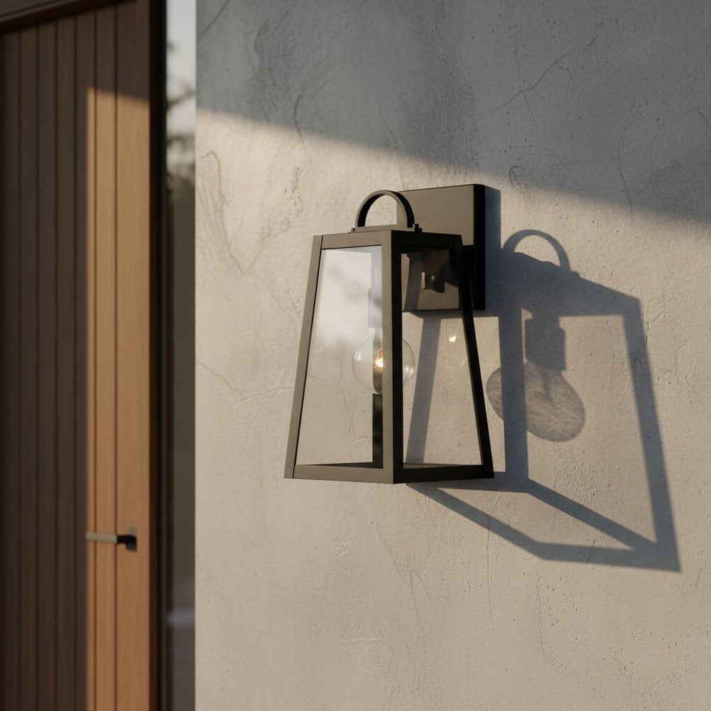 Alden Outdoor Wall Light, Small 16" Black