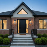 Alden Outdoor Wall Light, Medium 19" Black for Modern home with Brick Siding