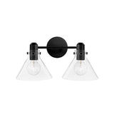 Nash 2 Light Vanity, Matte Black