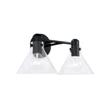 Nash 2 Light Vanity, Matte Black