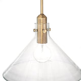 Nash Pendant 14”, Aged Brass