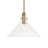 Nash Pendant 14”, Aged Brass