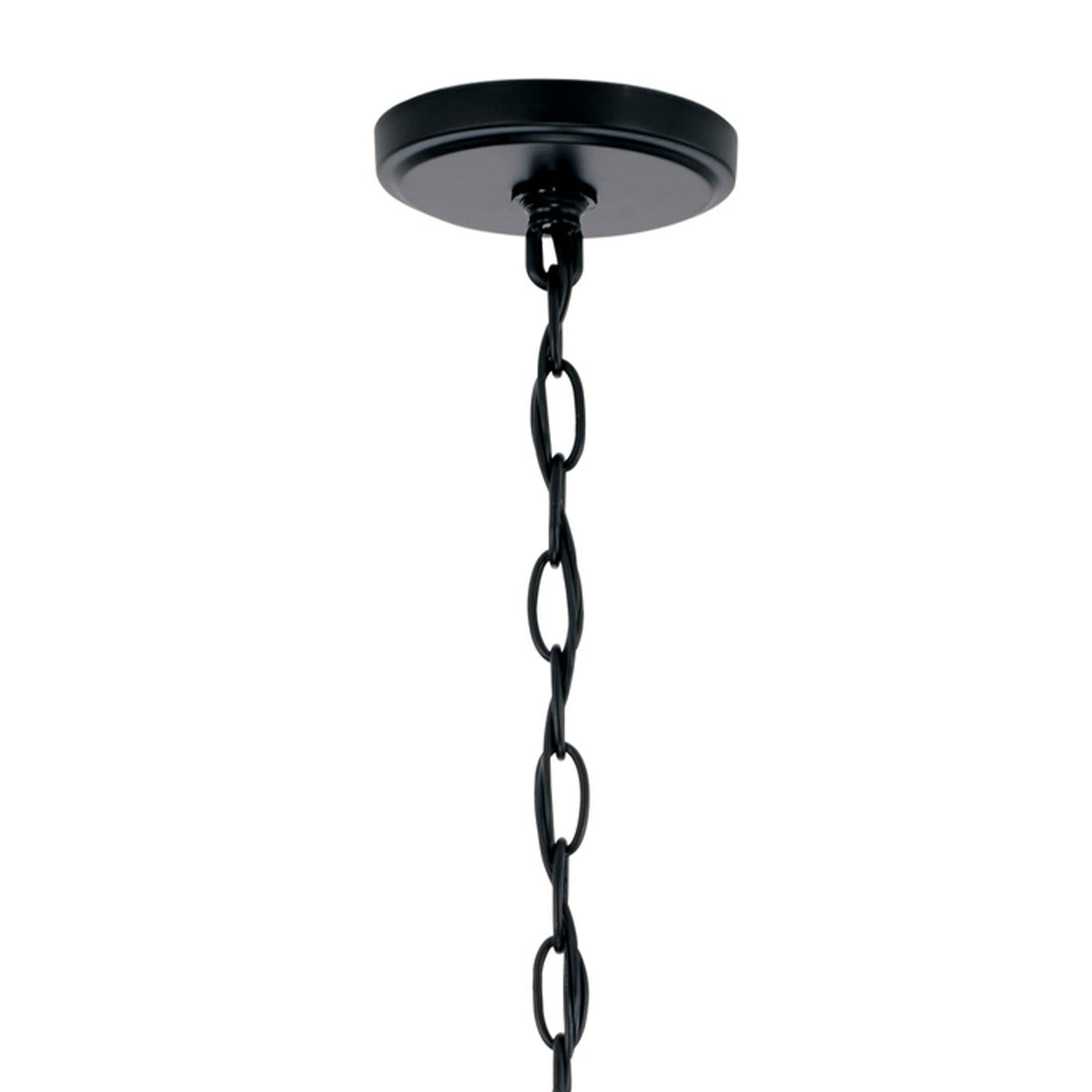 Malin Pendant 9", Matte Black with Brass Accents