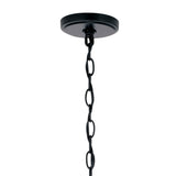 Malin Pendant 9", Matte Black with Brass Accents