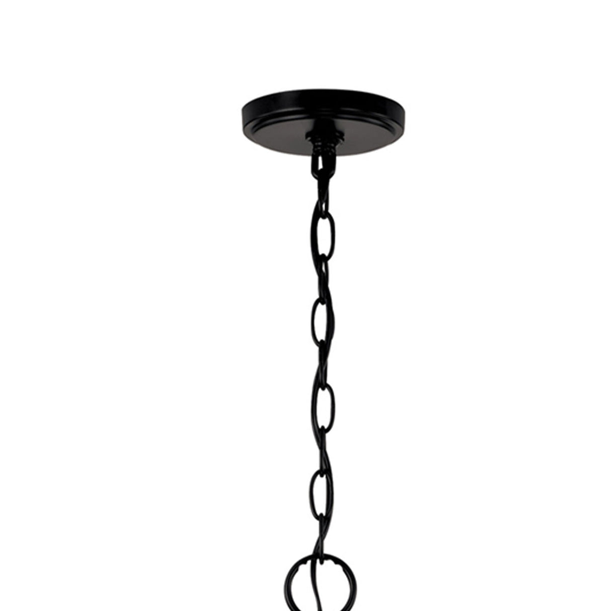 Malin 6 Light Chandelier 30", Matte Black with Brass Accents