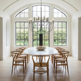 Malin 12 Light Two-Tier Chandelier 54" for Modern home with White Walls