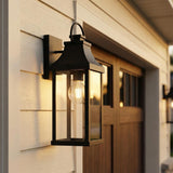 Ainsley Outdoor Wall Light, Small 17" Black