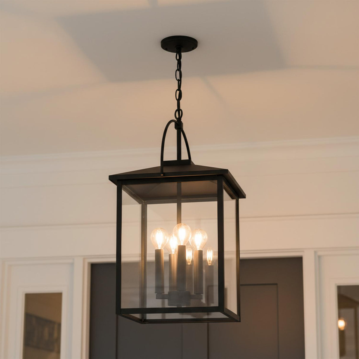 Darby Outdoor Hanging Light, Black