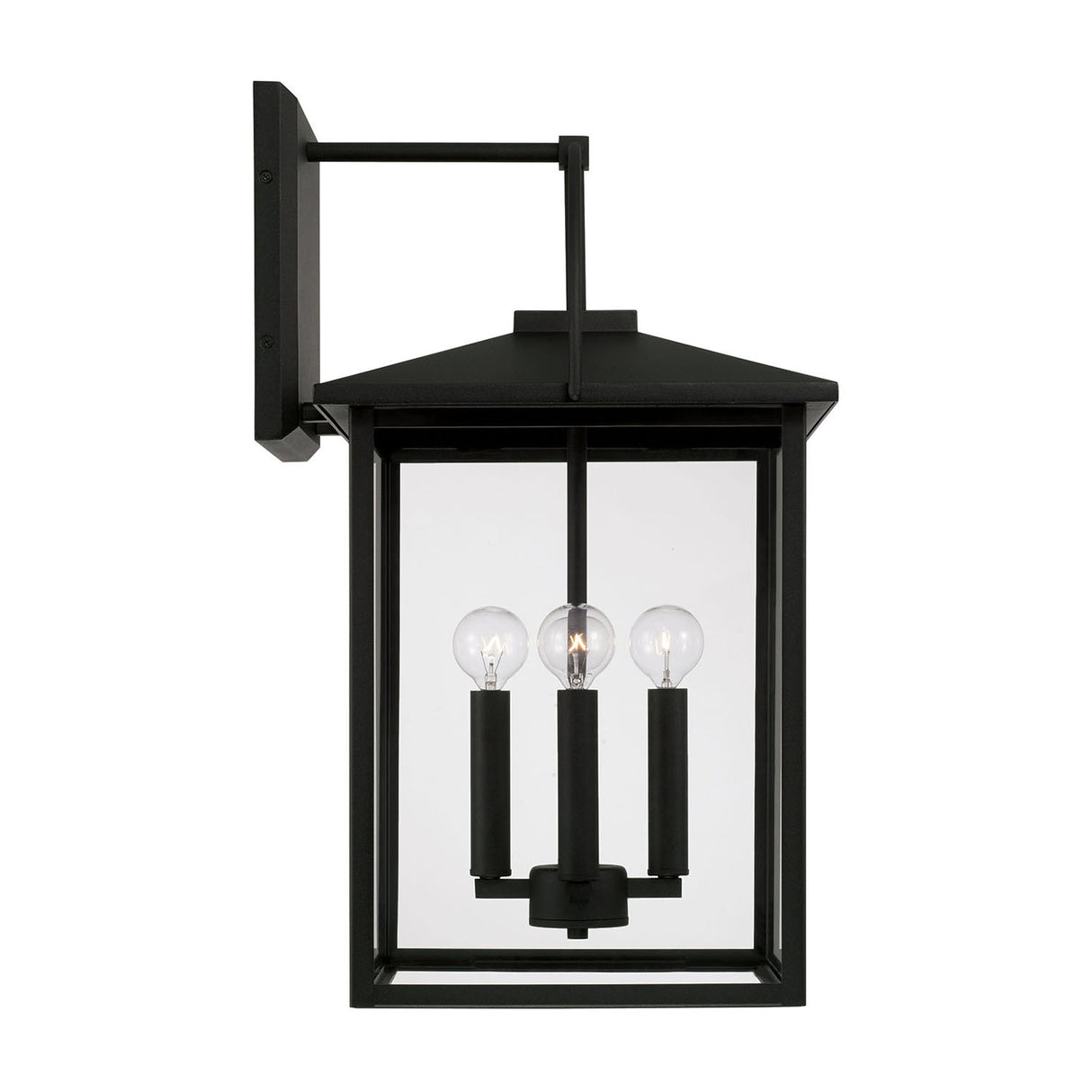 Darby Outdoor Wall Light, Large 23" Black