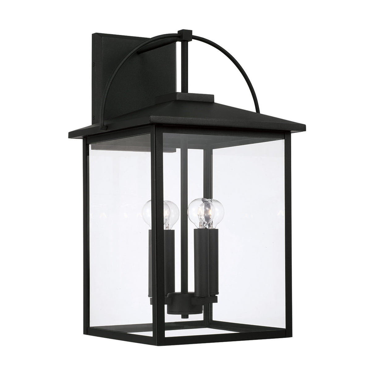 Darby Outdoor Wall Light, Large 23" Black