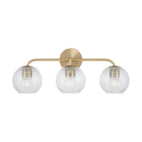 Ori 3 Light Vanity, Matte Brass