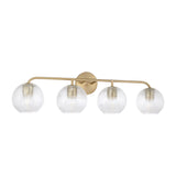 Ori 4 Light Vanity, Matte Brass