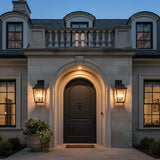 Beckett Outdoor Wall Light, Large 24" Black for Traditional home with Stone Siding