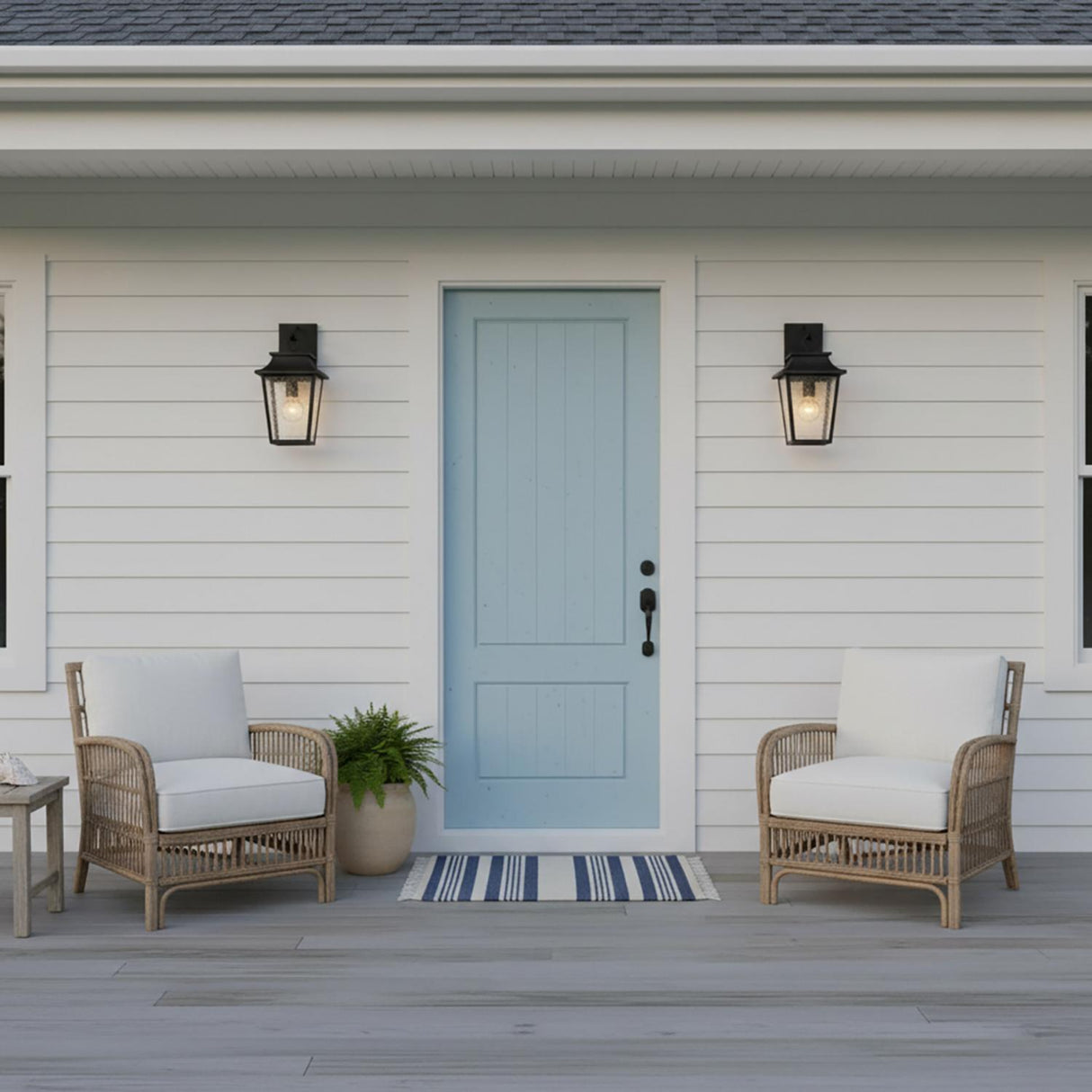 Beckett Outdoor Wall Light, Small 16" Black