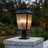 Beckett Outdoor Post Light for Traditional home with White Brick