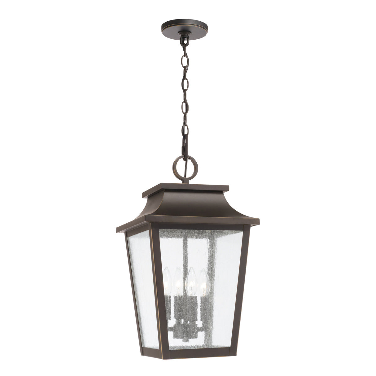 Beckett Outdoor Hanging Light, Oiled Bronze