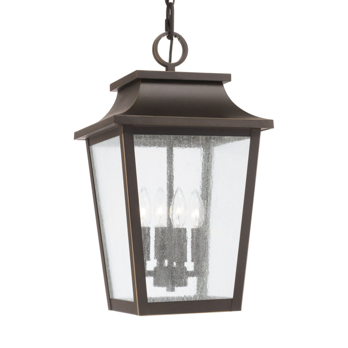Beckett Outdoor Hanging Light, Oiled Bronze