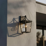 Ellery Outdoor Wall Light, Small 14" Black