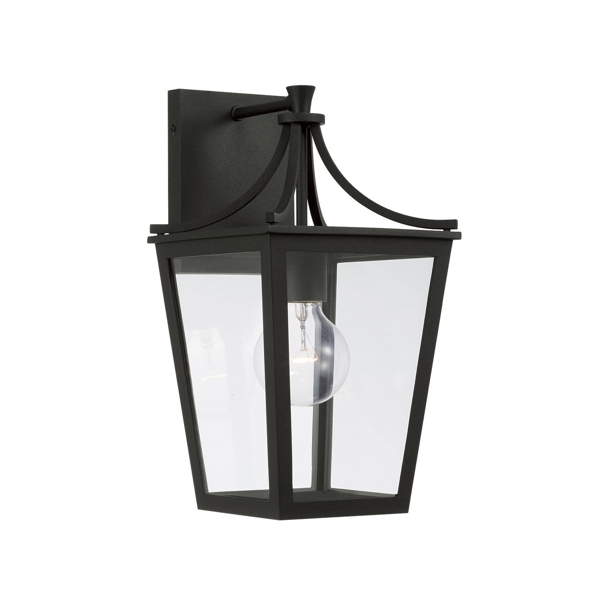 Ellery Outdoor Wall Light, Small 14" Black