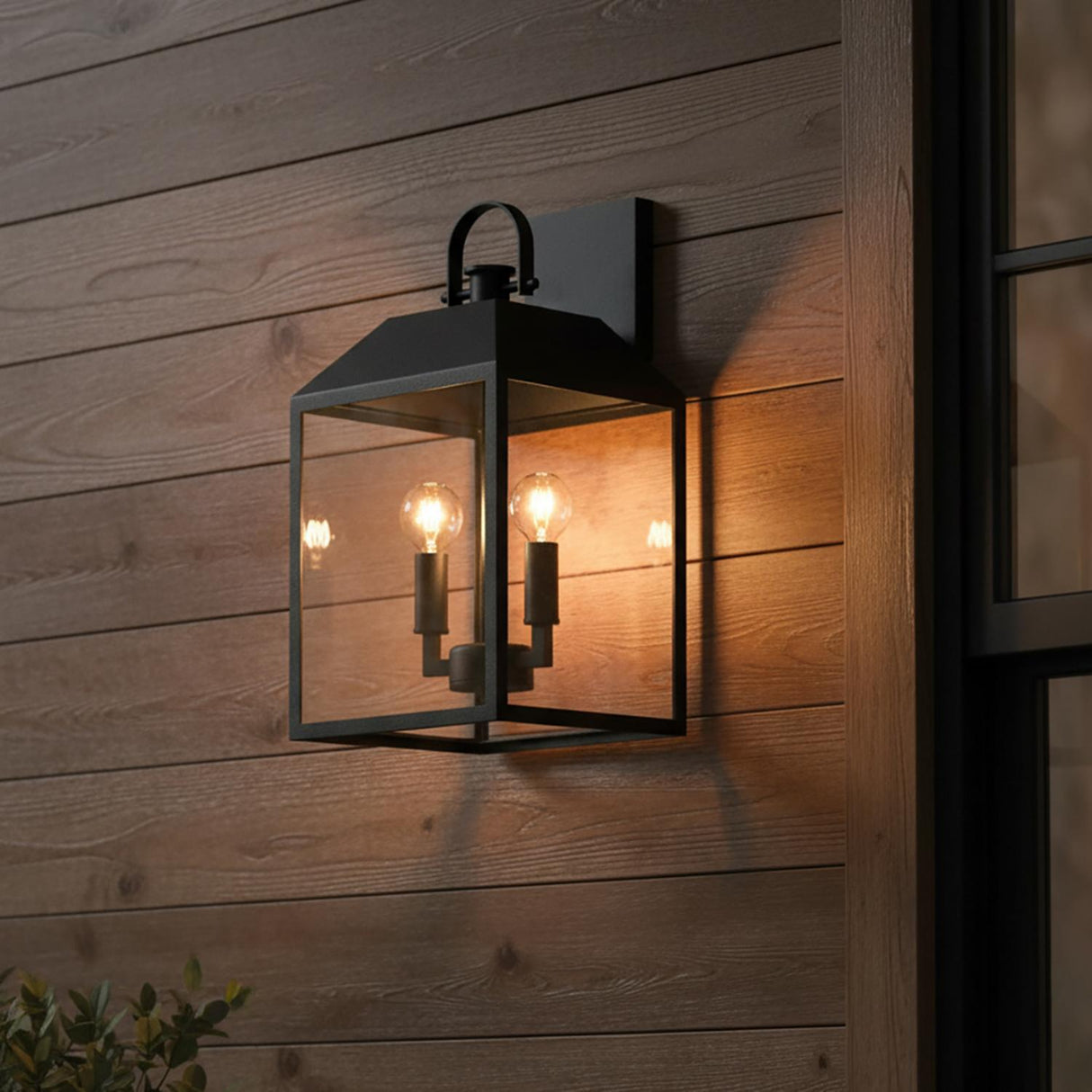 Porter Outdoor Wall Light, Small 16" Black