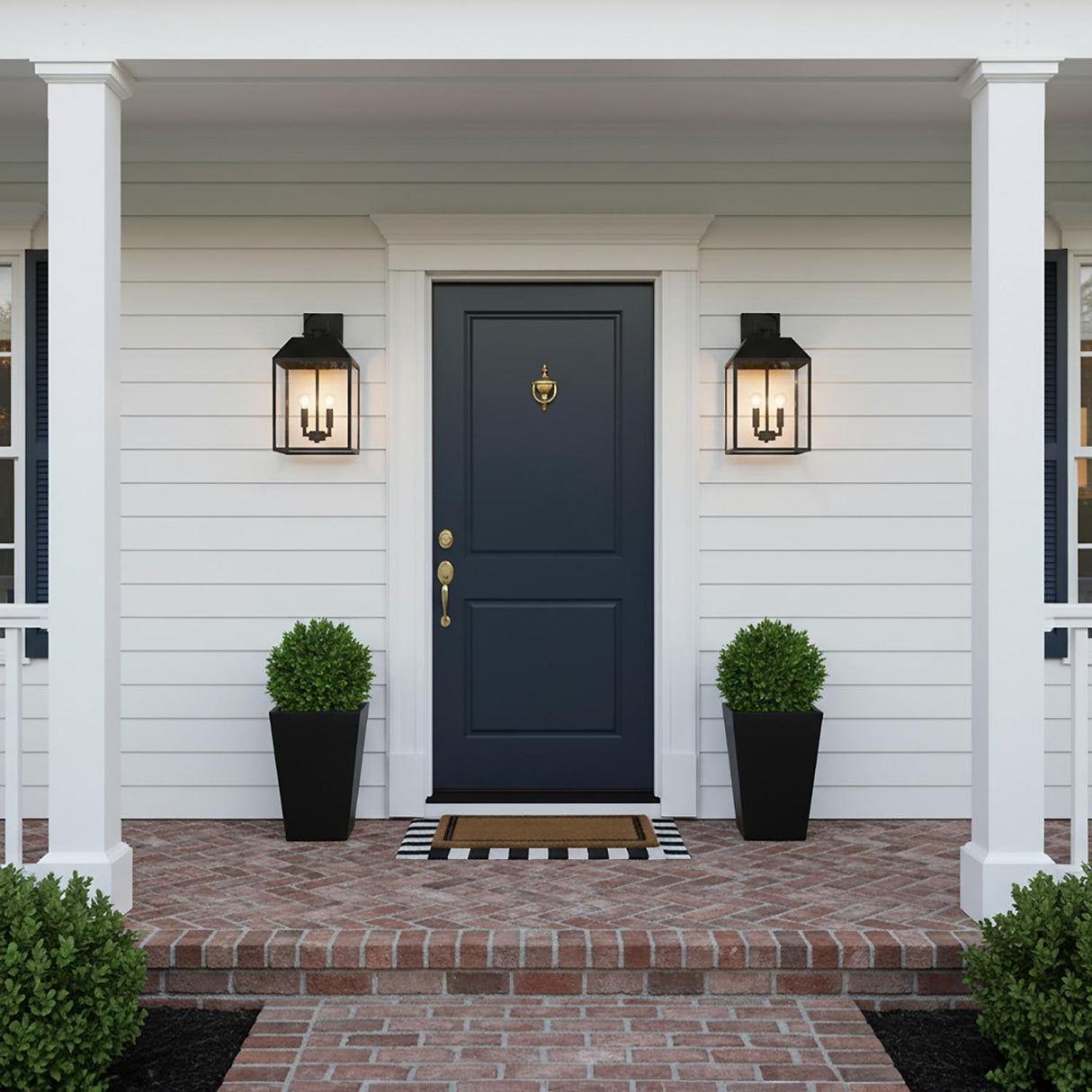 Porter Outdoor Wall Light, Medium 19" Black