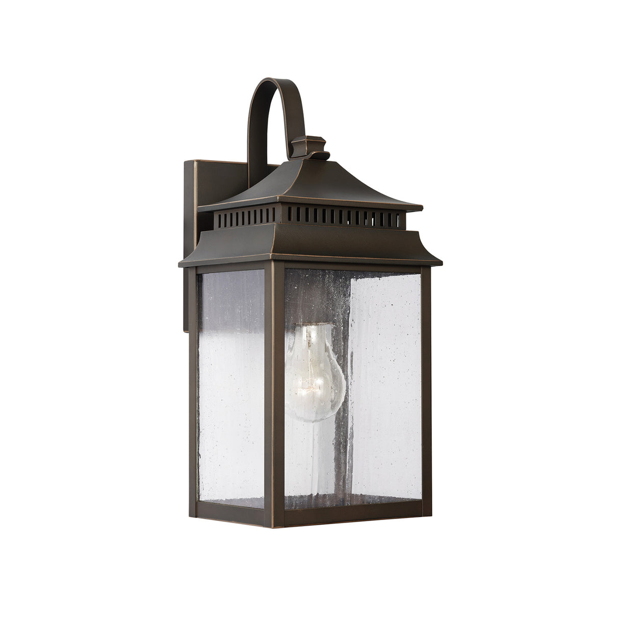 Hanover Outdoor Wall Light, Small 15" Oiled Bronze