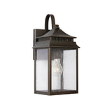 Hanover Outdoor Wall Light, Small 15" Oiled Bronze