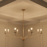 Oriana 8 Light Chandelier 52" for Transitional home with Beige walls