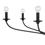 Oriana 6 Light Chandelier 40", Matte Black