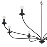 Oriana 8 Light Chandelier 52", Matte Black