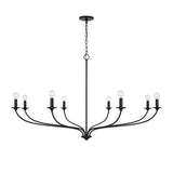 Oriana 8 Light Chandelier 52", Matte Black