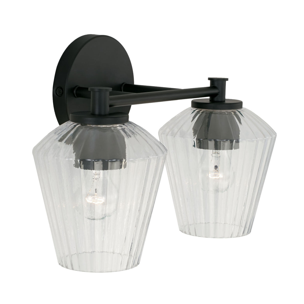 Sariel 2 Light Vanity, Matte Black