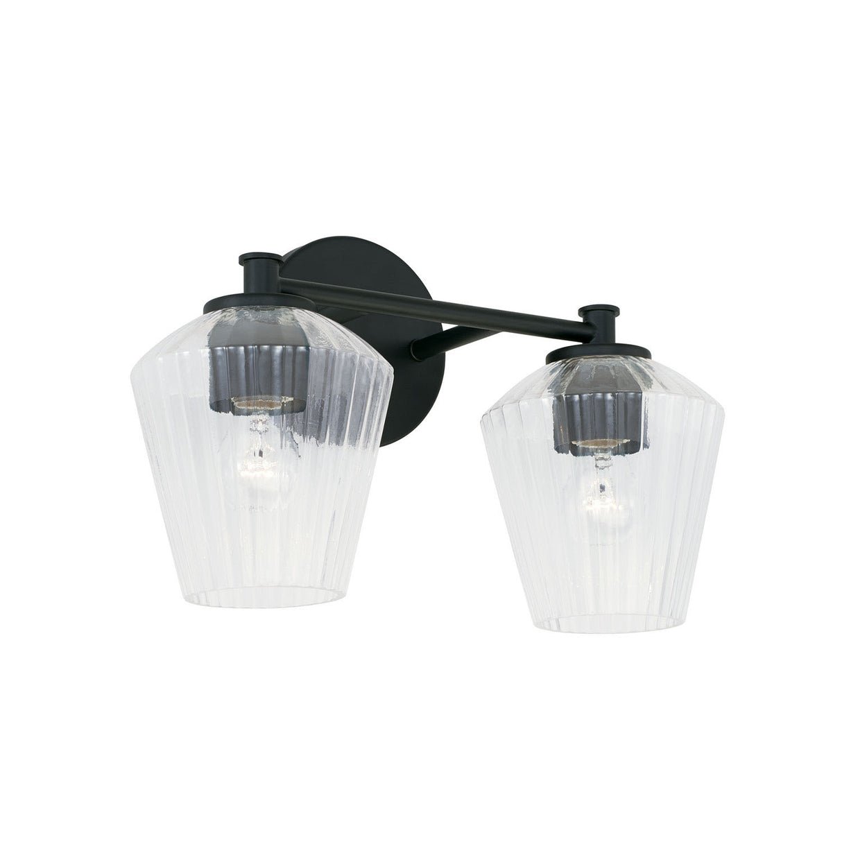 Sariel 2 Light Vanity, Matte Black