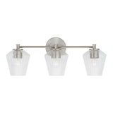 Sariel 3 Light Vanity, Brushed Nickel