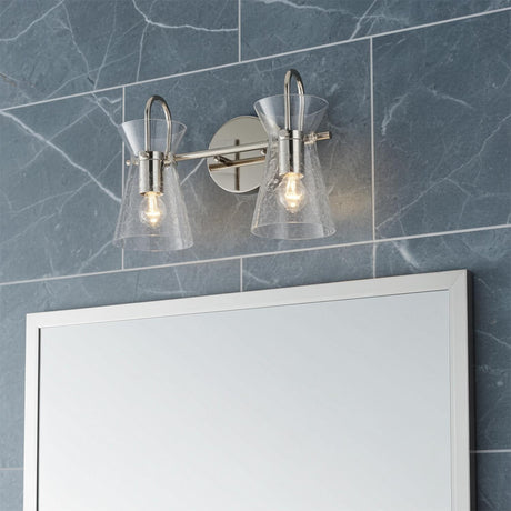 Aries 2 Light Vanity, Polished Nickel