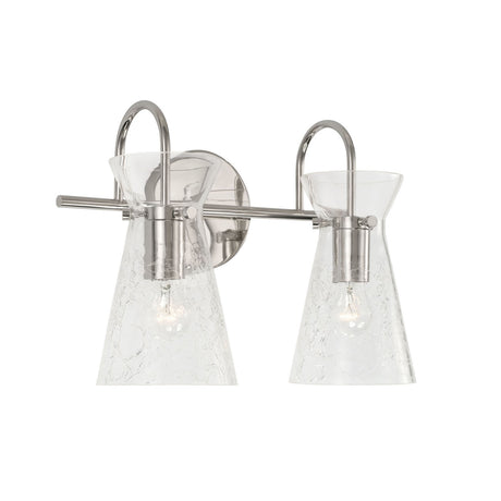 Aries 2 Light Vanity, Polished Nickel