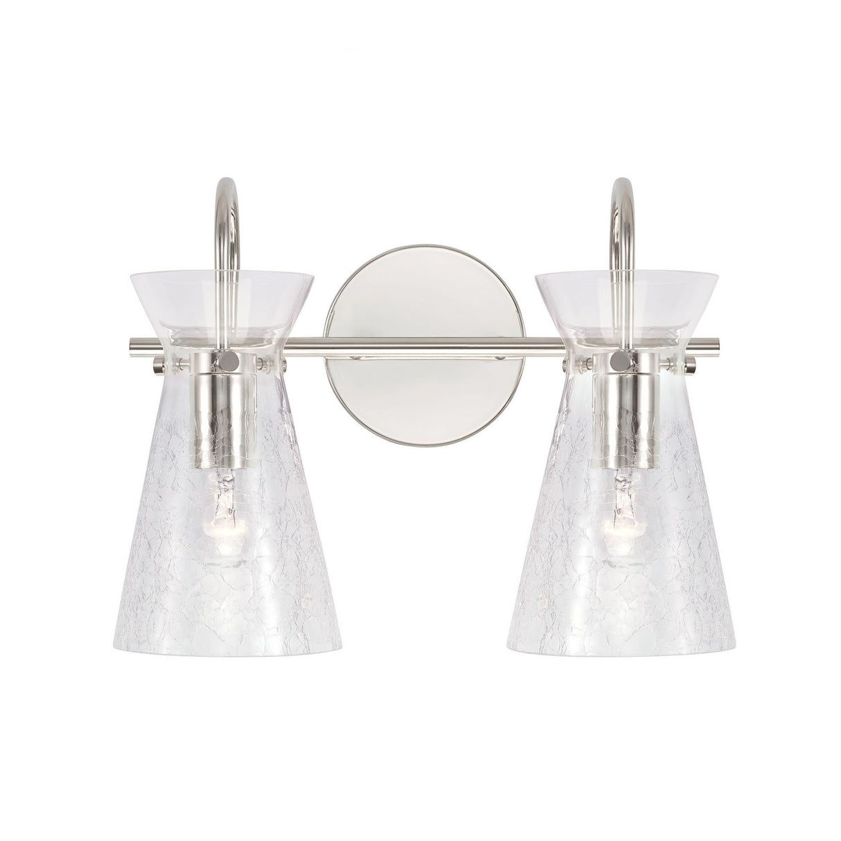 Aries 2 Light Vanity, Polished Nickel
