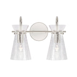 Aries 2 Light Vanity, Polished Nickel