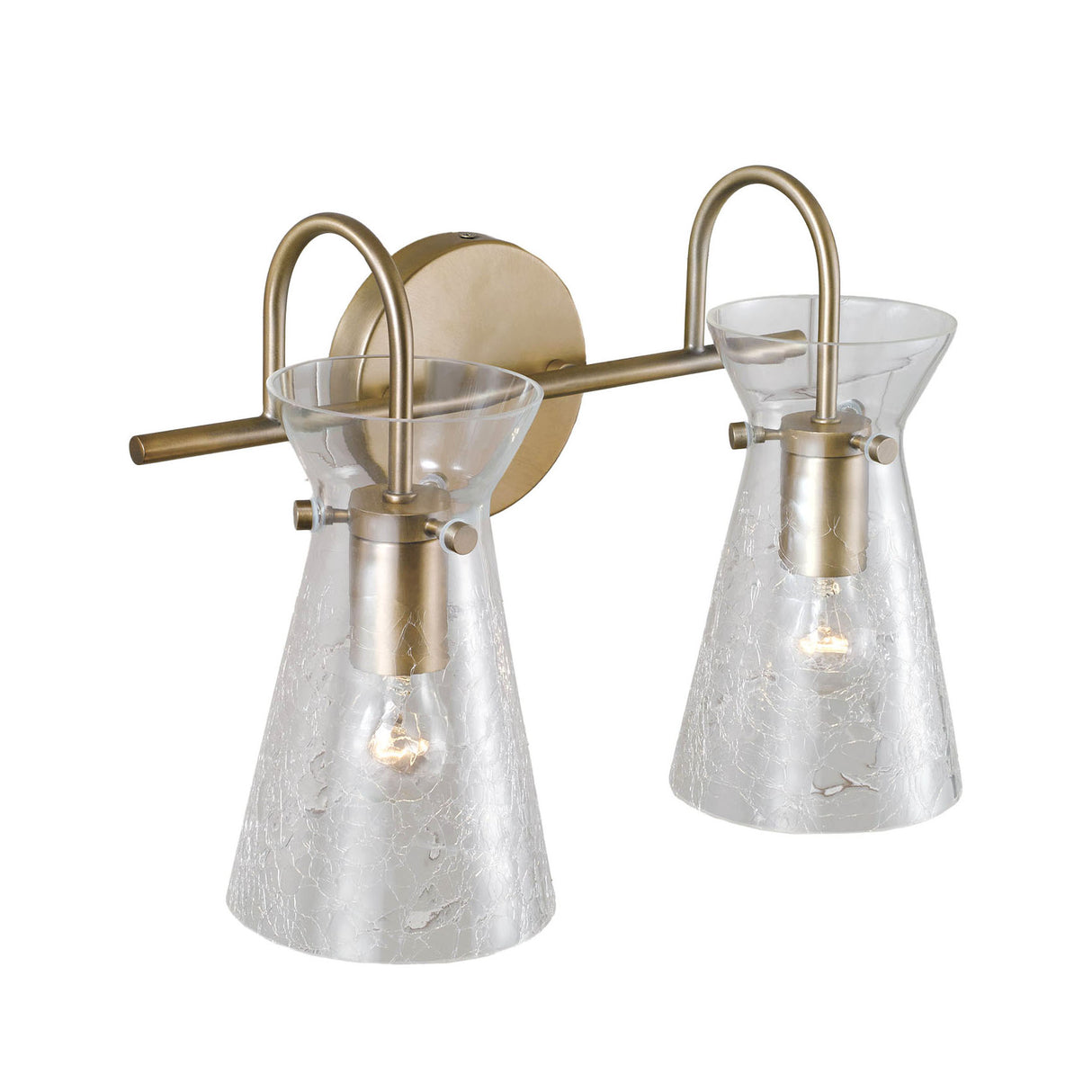 Aries 2 Light Vanity, Aged Brass