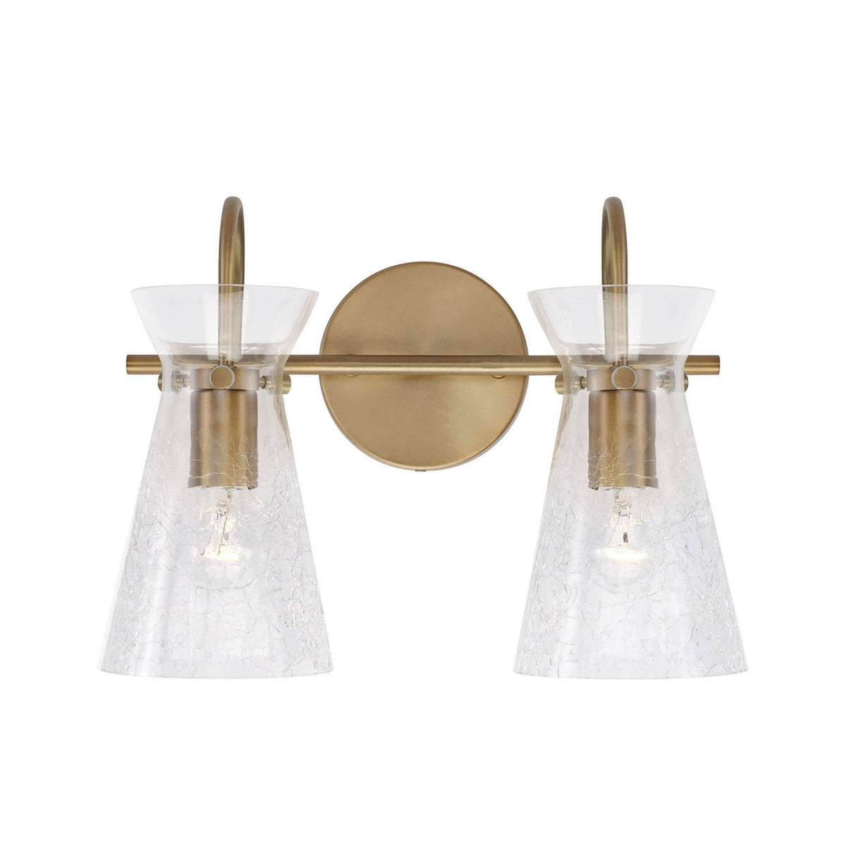 Aries 2 Light Vanity, Aged Brass