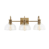Greer 3 Light Vanity, Aged Brass